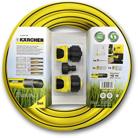 Tubo 10m 3/4" per idropulitrici e irrigazione + 3 adattatori Karcher 2.645-156.0